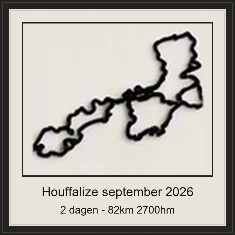 Houffalize september 2026 – 2 dagen, 82 km, 2700 hm